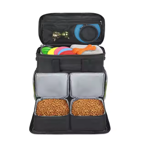 ชามอาหารสุนัขแบบพับได้2ชิ้นอุปกรณ์จัดระเบียบสำหรับการเดินทางสำหรับสัตว์เลี้ยงแบบพกพาและอุปกรณ์เสริม - Product Image 3