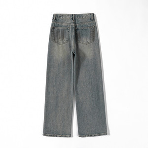 Jeans <span class=keywords><strong>baggy</strong></span> d'usine personnalisés en YHJ-014 pour femmes de grande taille Tissu de jeans de qualité supérieure pour un confort et un <span class=keywords><strong>style</strong></span> ultimes - Product Image 2