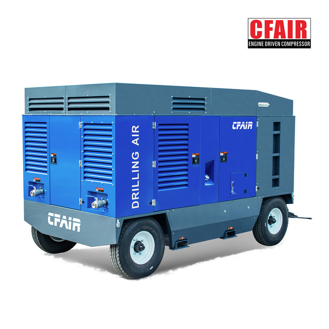 CFAIR Stable Portable Screw Mobile Diesel Air Compressor 1150 CFM 25bar for Mines Industrial Compressors