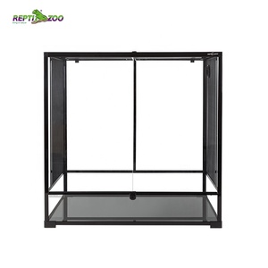 REPTIZOO RK0125N 99 Gal 376L Knock-down Reptile Tank Reptile Terrarium Lagarto com Vidro e Tela de Arame Lados Preto