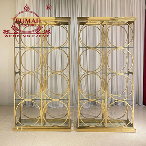 Support de bar en métal pour casier à vin de mariage doré - Product Image 4
