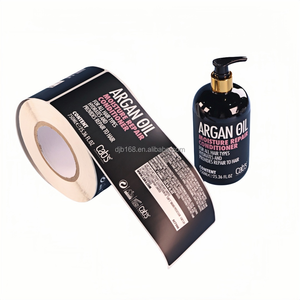 สติกเกอร์ไวนิลกันน้ำพิมพ์โลโก้หรูหราแบบกำหนดเอง ป้ายทองคำเปลวสำหรับแชมพู ฉลากม้วนสำหรับบรรจุภัณฑ์ขวดโลชั่น - Product Image 5