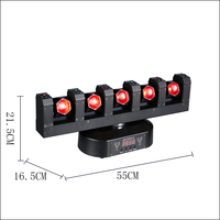 Projecteur à tête mobile 80W 5*10W 4-en-1 RGBW, éclairage de scène à faisceau laser pour DJ, discothèque, mariage, fête, parc à thème