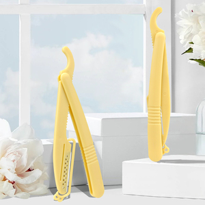 Dao Cạo Cắt Tóc Với Tay Cầm Gấp Lưỡi Thép Không Gỉ Nhựa Thẳng Dùng Một Lần Dao Cạo Salon Dao Cạo - Product Image 2