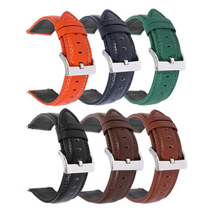 Correa de cuero de becerro para reloj Samsung Galaxy Watch, correa de cuero de alta calidad de 20mm, 22mm, 42mm, <span class=keywords><strong>Huawei</strong></span> <span class=keywords><strong>GT2</strong></span> - Product Image 5