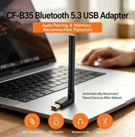 Adaptador USB Externo Inalámbrico CF-B35 de 5.3 2.4GHz, Dongle de Largo Alcance de 20M para PC y Laptop con Windows