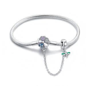 Bracciale Charm in <span class=keywords><strong>Argento</strong></span> Sterling <span class=keywords><strong>925</strong></span> Fai-da-Te, Gioielli alla Moda per Donne, Bracciali e Bangle con Zirconi a Forma di Serpente - Product Image 6