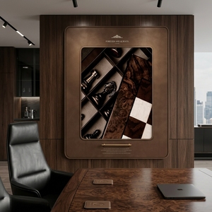 Lussuoso Quadro 3D con Texture in Pelle 80x100cm, Doppia Cornice, Arte Murale con Nobile Stallione, Decorazione Equestre per la Casa, Stile Heritage Manor - Product Image 5