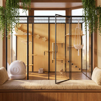 Maison conteneur extensible en bois et verre avec balcon, garde-corps, quincaillerie antirouille et isolation thermique