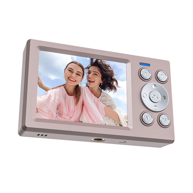 Mini 4K Digital Camera for Students 2.8-Inch 1.4-Inch Dual Screen Anti-Shake Selfie Beauty Lens Retro CCD SD Beginner-Friendly