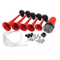 125db 12V 5 Terompet Perak Klakson Udara Mobil Trumpet Dixie Klakson Udara Musik untuk Truk Kapal