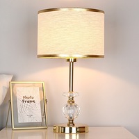 NOUVEAU HFBH Lampe de table à LED Applique murale en cristal Moderningorary Bedside Liwall Lightsic Bedroom Living Room Iron Plating 10 AC