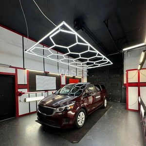 Độ Sáng Cao Thay Đổi Độ Sáng Mật Ong Lược Đèn Nhà Để Xe Hình Lục Giác Làm Việc Ánh Sáng Cho Hội Thảo Xe Vẻ Đẹp Cửa Hàng - Product Image 6