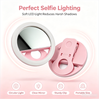 Anneau lumineux portable personnalisé avec trépied, support de téléphone LED rechargeable à clipser pour appareil photo et diffusion en direct
