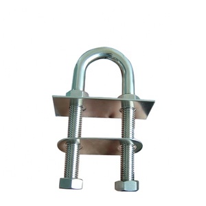 Boulon en U en acier inoxydable, style marin américain, oeil sterné, 1/2 pouces-13X4 plaque de soudage fixe en forme de U - Product Image 1