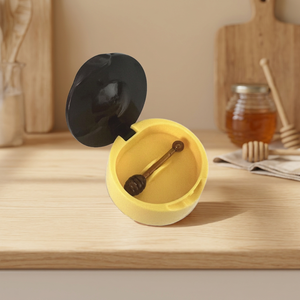 Pot à baume à lèvres en plastique ABS KELE, pot cosmétique rond vide avec couvercle à clapet, impression UV - Product Image 4