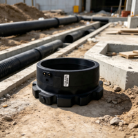 Bride électrofusion HDPE PE100 SDR11 SDR17 surface lisse pour entrepreneurs en projets d'irrigation, tailles DN personnalisées