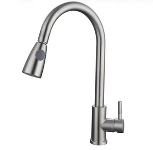 Robinet de cuisine <span class=keywords><strong>gourmet</strong></span> en laiton, finition or rose, monocommande, avec douchette extractible, à poser sur comptoir - Product Image 4