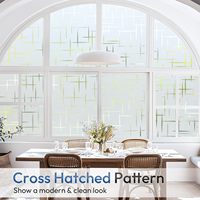 Película Decorativa de PVC con Patrón Moderno para Ventanas, Vinilo Esmerilado para Puertas, Protección Solar, Sin Adhesivo, para el Hogar