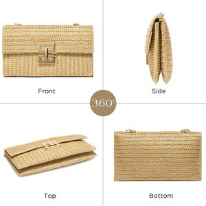 Bolso cruzado bohemio pequeño <span class=keywords><strong>de</strong></span> verano para mujer, correa <span class=keywords><strong>de</strong></span> hombro tejida <span class=keywords><strong>de</strong></span> <span class=keywords><strong>rafia</strong></span>, tipo <span class=keywords><strong>de</strong></span> cierre abierto, monedero <span class=keywords><strong>de</strong></span> paja, bolso <span class=keywords><strong>de</strong></span> mano, bolso <span class=keywords><strong>de</strong></span> playa - Product Image 2