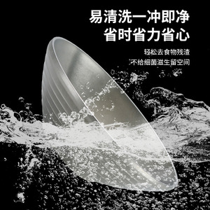 Stainless Steel Bowl Large Durable Hotel Use Conical Design Solid Color - Product Image 5