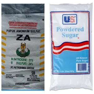 Prix usine 5kg 10kg 25kg BOPP laminé pp tissé sacs pour blanc brun granulé sucre en poudre sel engrais sacs 50kg
