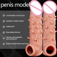 Extenseur de pénis en silicone, gaine creuse pour homme, en TPE souple, réaliste, énorme, pour usage sexuel adulte, prix avantageux