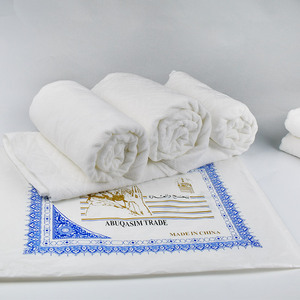 Hồi giáo Trắng Jacquard người lớn Khăn ihram ahram của nam giới hajj sợi nhỏ haji khăn umrah hành hương khăn - Product Image 2