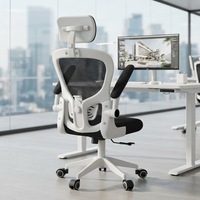 Chaise ergonomique en maille avec soutien lombaire et dossier réglable pour la maison, le bureau, le dortoir - Chaise d'ordinateur pour e-sport