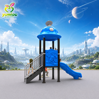 Équipement de terrain de jeu extérieur sur le thème de l'espace personnalisé, toboggan et balançoire pour enfants, qualité commerciale pour parc, école, jardin