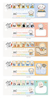 Nekoni — feuillet autocollant pour Note de monque, tampon mémo autocollant, mignon, Kawaii, bloc-Notes, indice de papier, DIY bricolage
