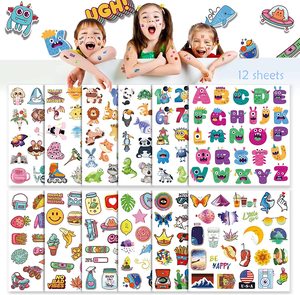 Tatuaggi Temporanei Personalizzati a Tema Cartoni Animati, Non Tossici, di Alta Qualità, Sicuri per la Pelle, Adesivi per il Corpo per Bambini - Product Image 1