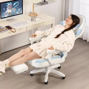 <span class=keywords><strong>Silla</strong></span> de Juego Ergonómica Reclinable Multifuncional de Cuero PU, Giratoria 360 Grados, Asiento Cómodo para Dormitorio, Oficina, Residencia Universitaria, 3 Etapas de Ajuste - Product Image 3