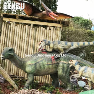 Dinosaure <span class=keywords><strong>de</strong></span> combat animatronique coloré 3D pour espaces publics Écoles pour garderie École maternelle Centre commercial Aéroport Métal - Product Image 2