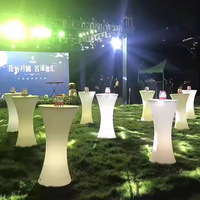 Table de bar LED en gros, 16 couleurs changeantes, table éclairée, mobilier d'extérieur étanche, table de cocktail LED pour événements et fêtes