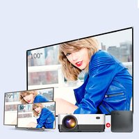 H3 Android Smart Projector 720P Optique 1080P Décodage Haute Lumen Sortie BT WiFi Stockage Généreux Opération De Mise Au Point Manuelle