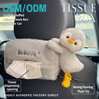 Boîte à mouchoirs de voiture rose tendance en forme de cochon, décoration de voiture en peluche, jouet en peluche cochon, souvenir en gros