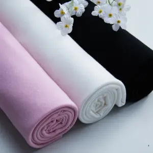 Zhonghui jumlah besar 2x1 rami rajut rib kain untuk pakaian gaun wanita sweatshirt
