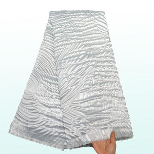 Tessuto broccato Jacquard liquido metallico in <span class=keywords><strong>Organza</strong></span> di lusso 100% poliestere per abiti da sposa e da festa da ragazza - Product Image 2