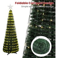 LED Vorbeleuchteter Kunststoff-Weihnachtsbaum IP44-Zertifiziert Warmweiß Dimmbar für Innen- und Außendekoration sowie Gartendekoration Auf Lager