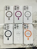 Coque de téléphone portable PC magnétique sans fil haute transparence, design tendance, vente en gros, pour S24 Ultra
