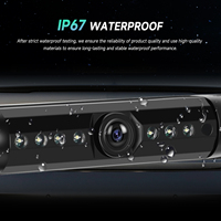 Podofo America cadre de plaque d'immatriculation HD caméra de recul de voiture Vision nocturne 170 Angle de vue IP67 étanche 720P/1080P/CVBS 12V caméra