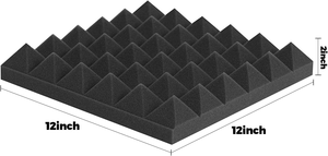 Panneaux acoustiques auto-adhésifs 50x50 Pyramid Foam Noir Panneaux acoustiques haute densité et résistants au feu <span class=keywords><strong>Mousse</strong></span> insonorisée - Product Image 5