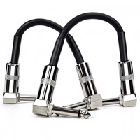 Câble d'effets pour guitare électrique mini double tête 6,35 mm AUX avec gaine en PVC et blindage combiné pour utilisation avec microphone et haut-parleur