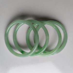 Pulseras Minimalistas de Imitación de Jade en Cristal, Pulseras Delgadas Redondas Multicolores al por Mayor, Joyería de Estilo Chino para Mujer - Product Image 3
