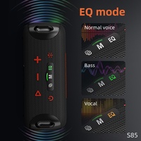 Altavoz Portátil Activo ZEALOT S85 de 50 W, Resistente al Agua IPX6, Sonido Estéreo Potente, Graves Profundos, USB/TF/AUX, Alimentado por Batería, RGB, para Fiestas al Aire Libre