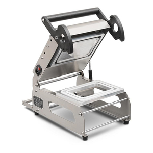 Machine de scellage de barquettes semi-automatique électrique en <span class=keywords><strong>acier</strong></span> inoxydable pour l'emballage commercial de vêtements, boissons et produits chimiques, pour barquettes en plastique - Product Image 1