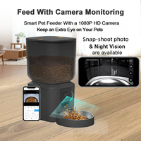Distributeur automatique de nourriture pour animaux de compagnie avec caméra, contrôle par application Wifi Tuya, OEM, 6L, intelligent, connecté à distance