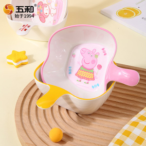 Wuhe Childrens Melamine Bowl Cartoon Design Drop Resistant Heat Resistant For Baby Feeding 0 12 Months - Product Image 4