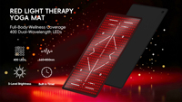 Tapete de Ejercicio con Luz Roja de 400 LED, 5 Niveles de Brillo, 3 Modos de Pulsación, AC100-240V, para Bienestar Corporal Completo y Yoga